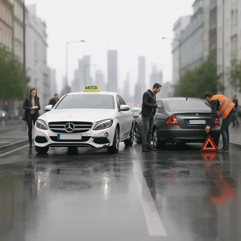 Wypadek w trakcie kursu z pasażerem